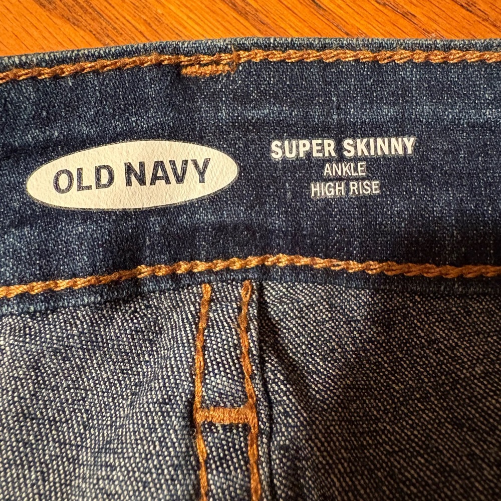 Womens Old Navy Dark Skinny Jeans size 6 Long - Picture 5 of 10
